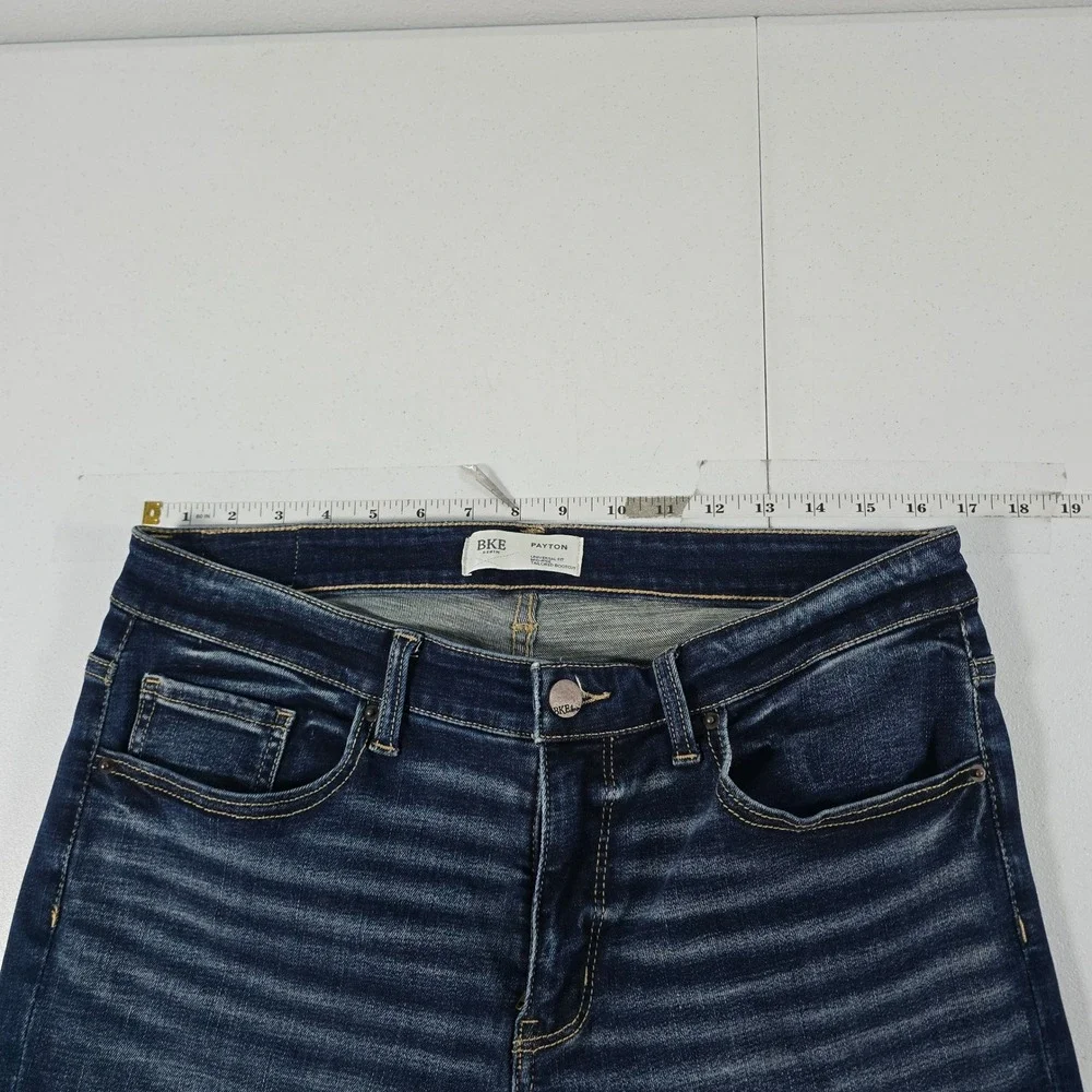 BKE Payton Mid Rise Tailored Bootcut Jeans Dark Wash ABK2169S 31x29.5
